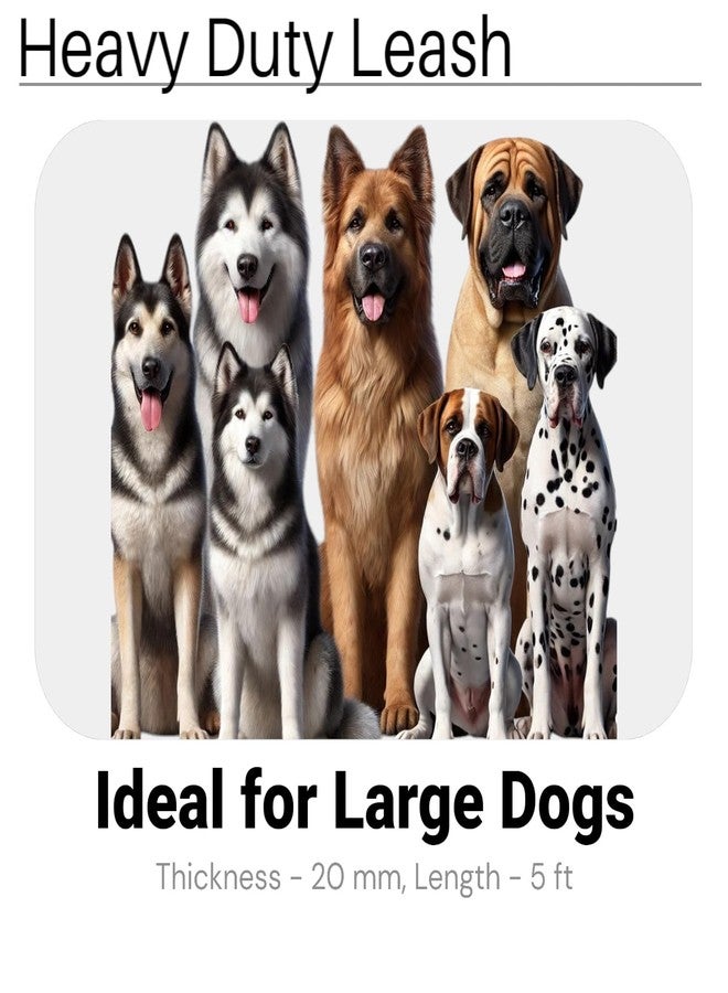Petlicious & More® (Size - 20mm, Length - 5ft, Color - Green & Black) Heavy Duty Mountain Rope Leash for Large & Giant Breed Dogs - Image 3
